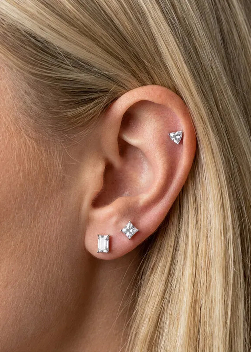 Orecchini in Metallo set da sei color argento con cristalli Abyss