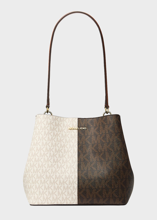 Borsa a spalla media Pratt con logo all aver