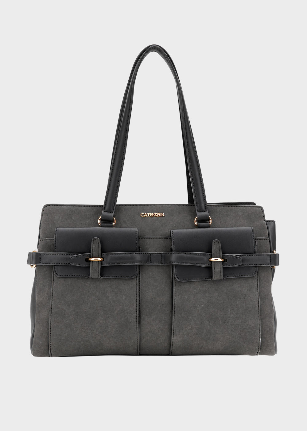 Borsa da spalla in effetto camoscio-1