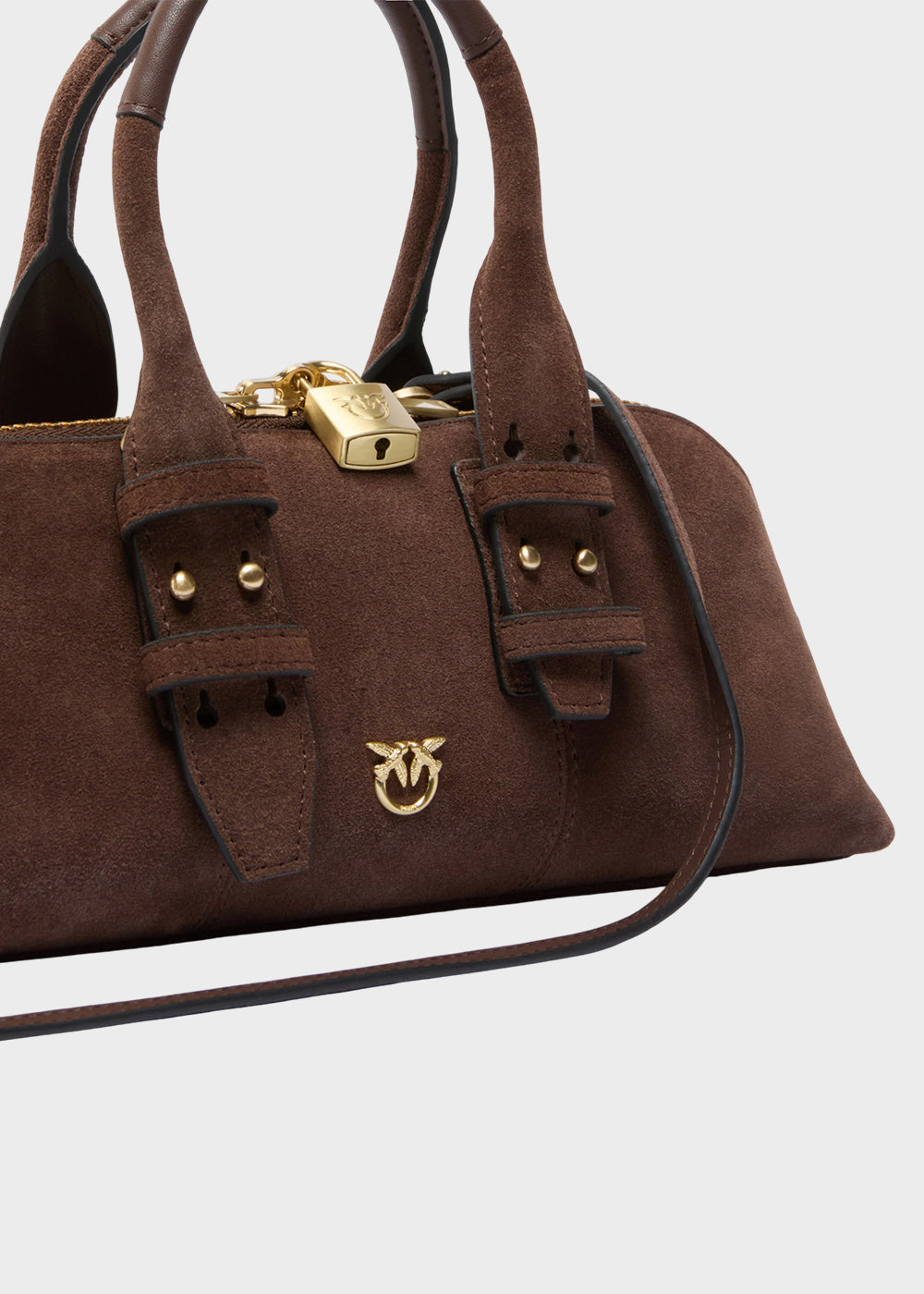 Borsa a mano Escape Bag piccola con tracolla, in pelle scamosciata-2