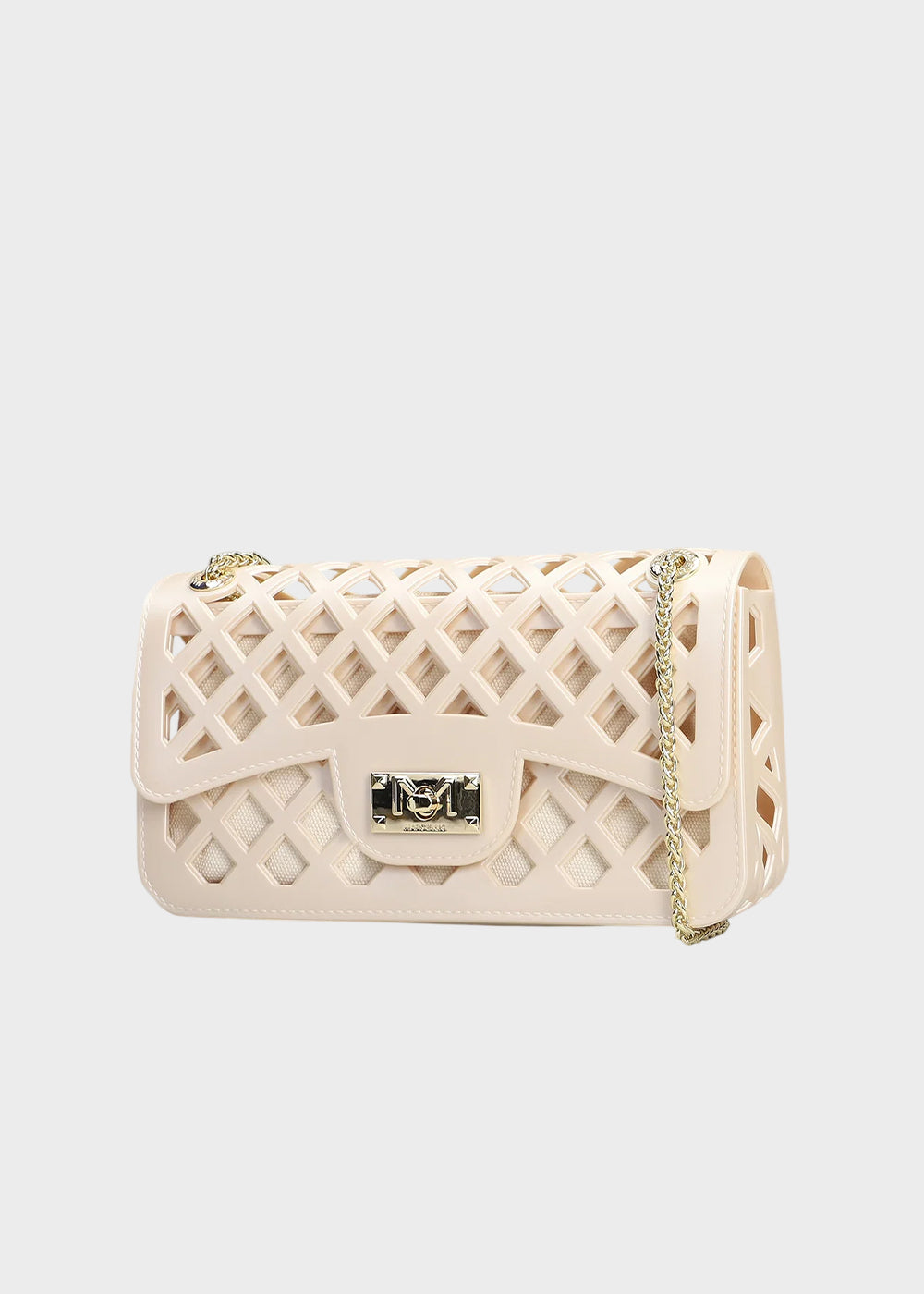 Borsa a tracolla Flat Basket con pochette interna