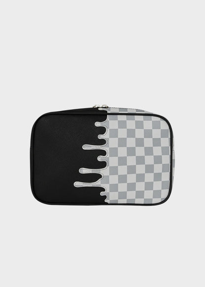 Pochette grande Cream Check Unfinished Shark con manico da polso