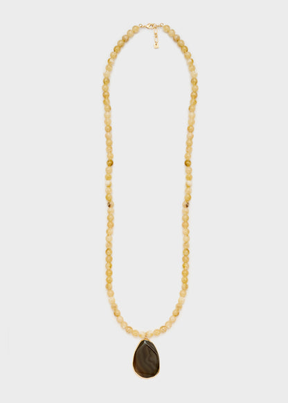 Collana Samira pendente naturale avorio
