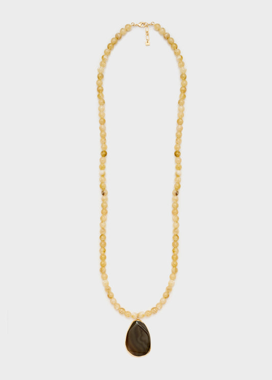 Collana Samira pendente naturale avorio