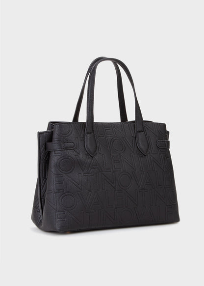 Borsa a mano con tracolla Pansy con logo all over