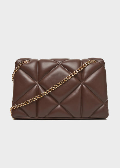 Borsa da spalla con logo frontale