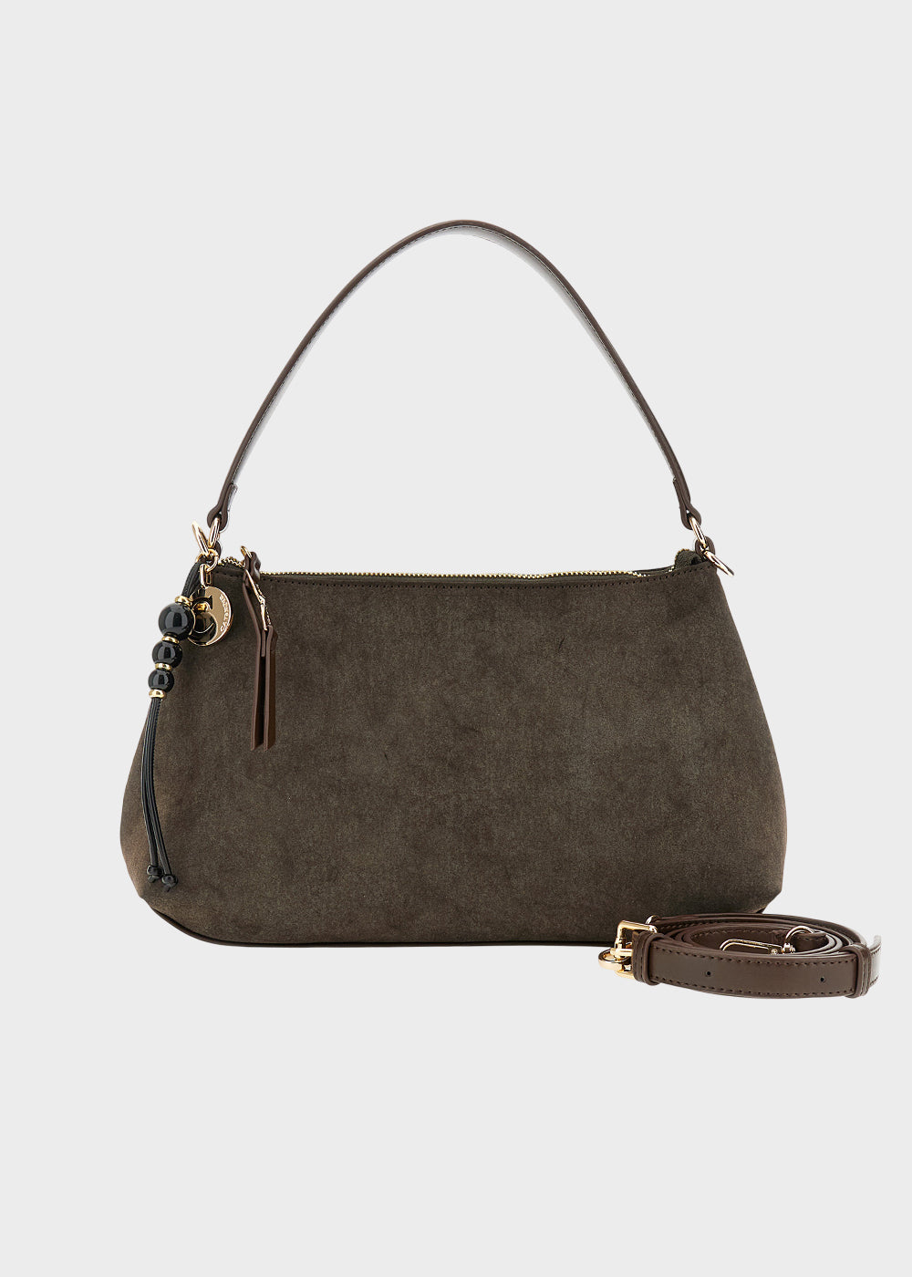 Borsa da spalla con tracolla in effetto camoscio-1