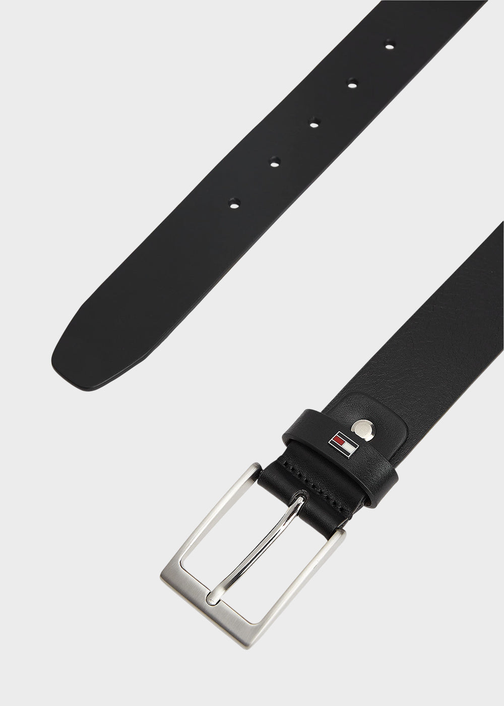 Cintura con fibbia rettangolare accorciabile, in pelle (3,4 cm)-3