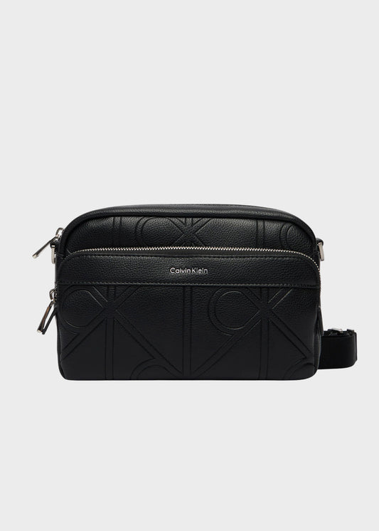 Borsello Emblem Aop Emboss con tasca frontale