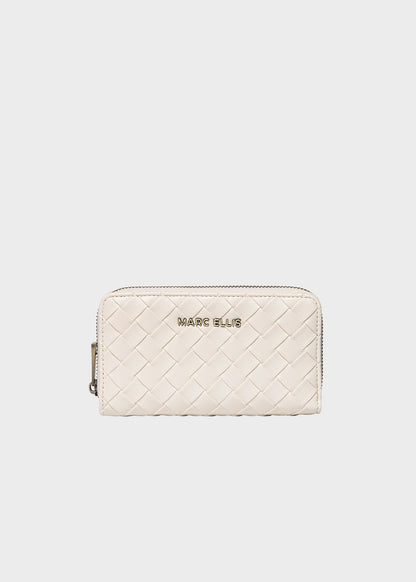 Portafogli Norah Plait con zip e pattina con effetto intreccio