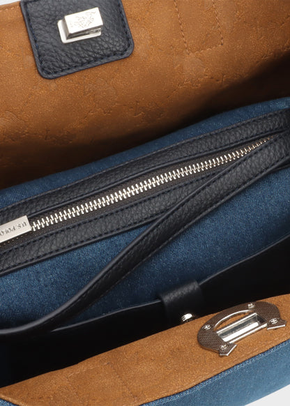 Borsa a mano Middleton D. con tracolla, in denim