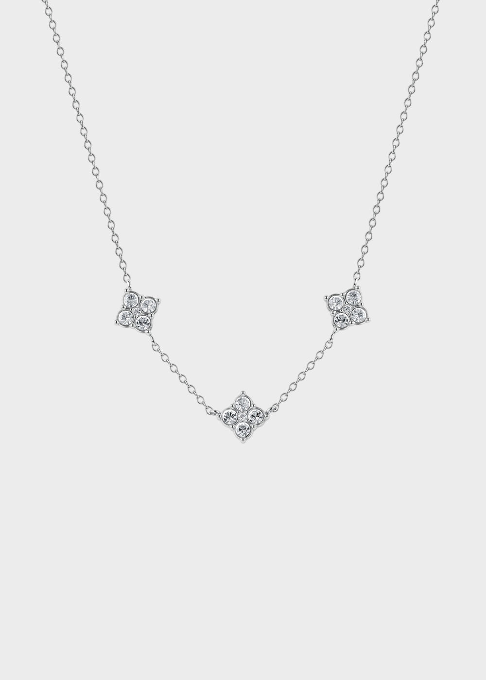 Collana Gleam girocollo in acciaio con cristalli