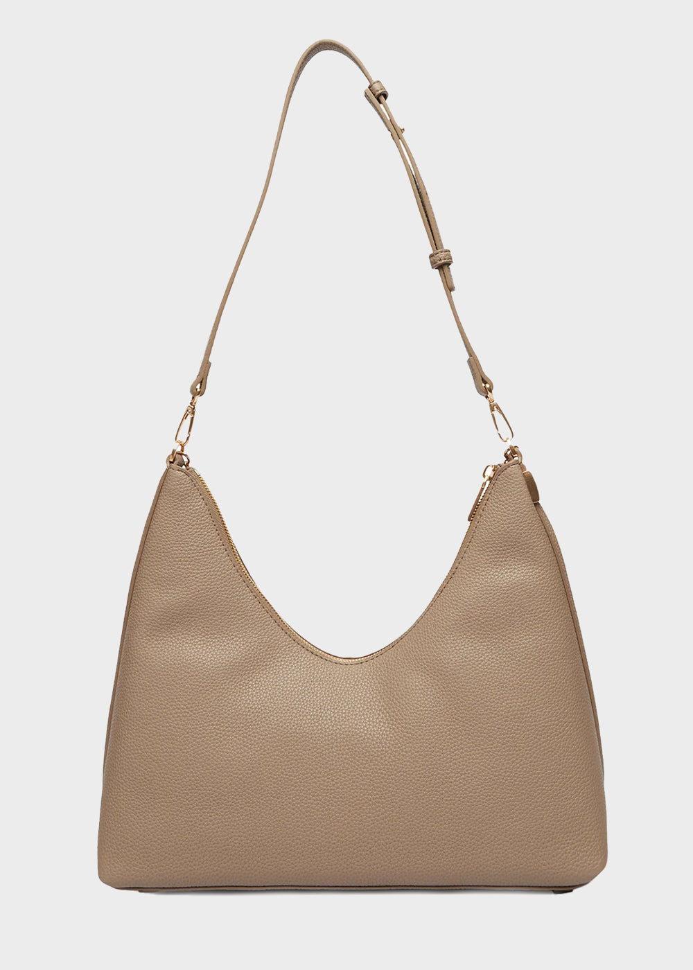 Borsa hobo con catena martellata a ciottoli-3
